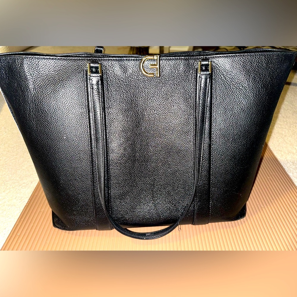 Cole Haan Black Leather Tote Bag